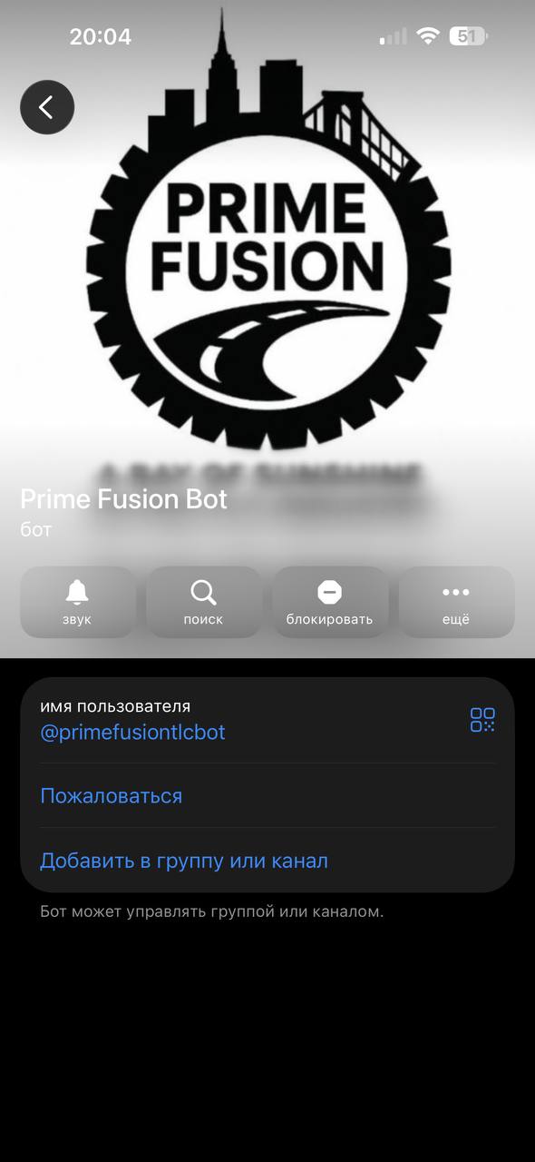 Prime Fusion Telegram bot